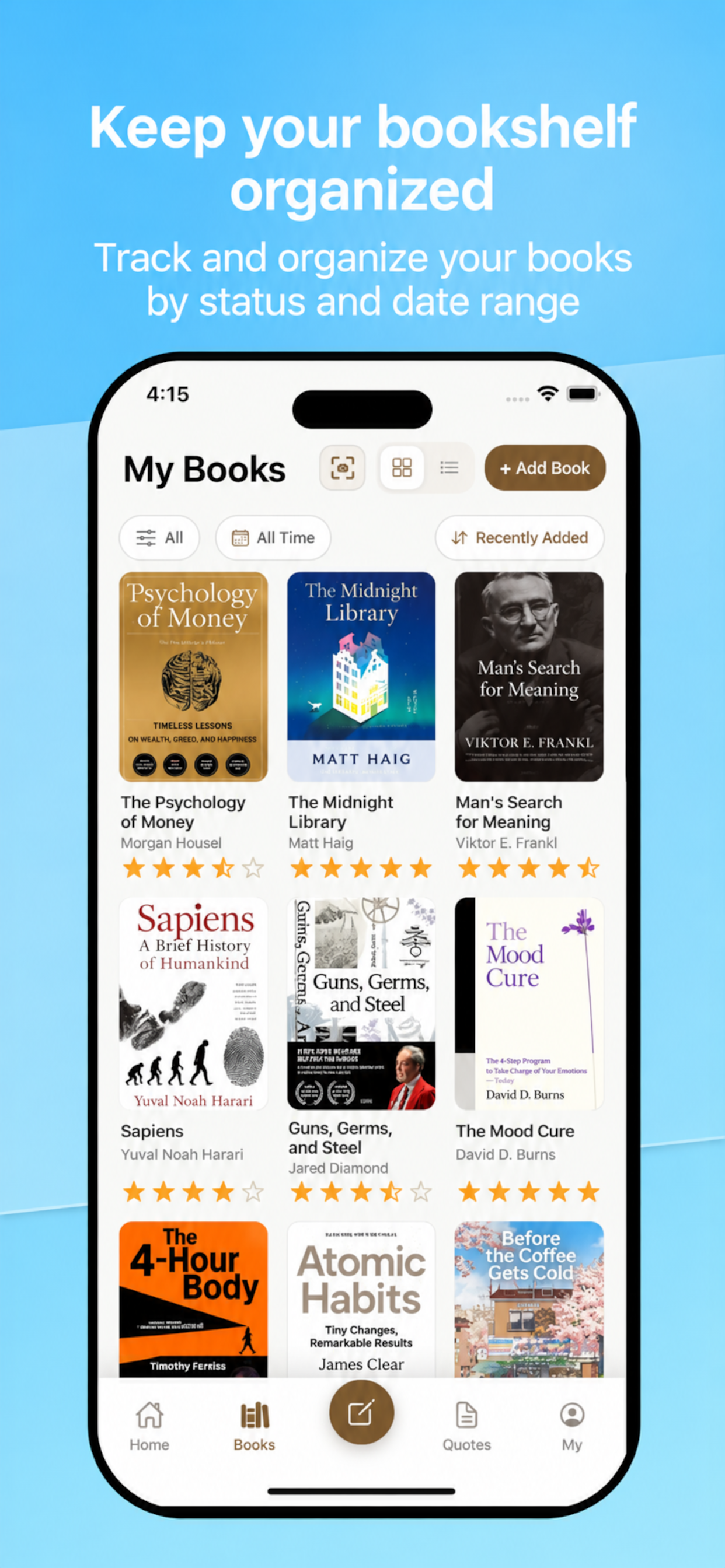 Bookdam app screen